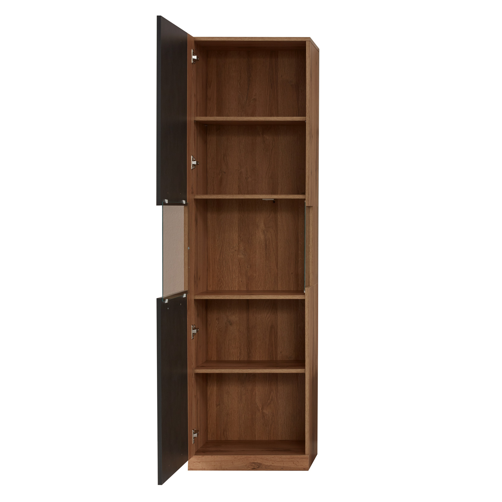 Vitrine - Wotan Eiche-Matera - braun-grau - 52 cm breit