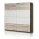 Schwebetürenschrank - Sandeiche - weiß - 220 cm breit