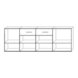 Sideboard - weiß Hochglanz - 4 Türen - 193 cm breit