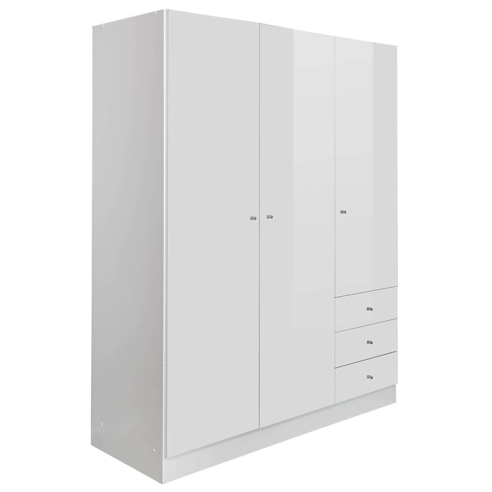 kleiderschrank - weiß hochglanz - 150 cm breit | online bei roller