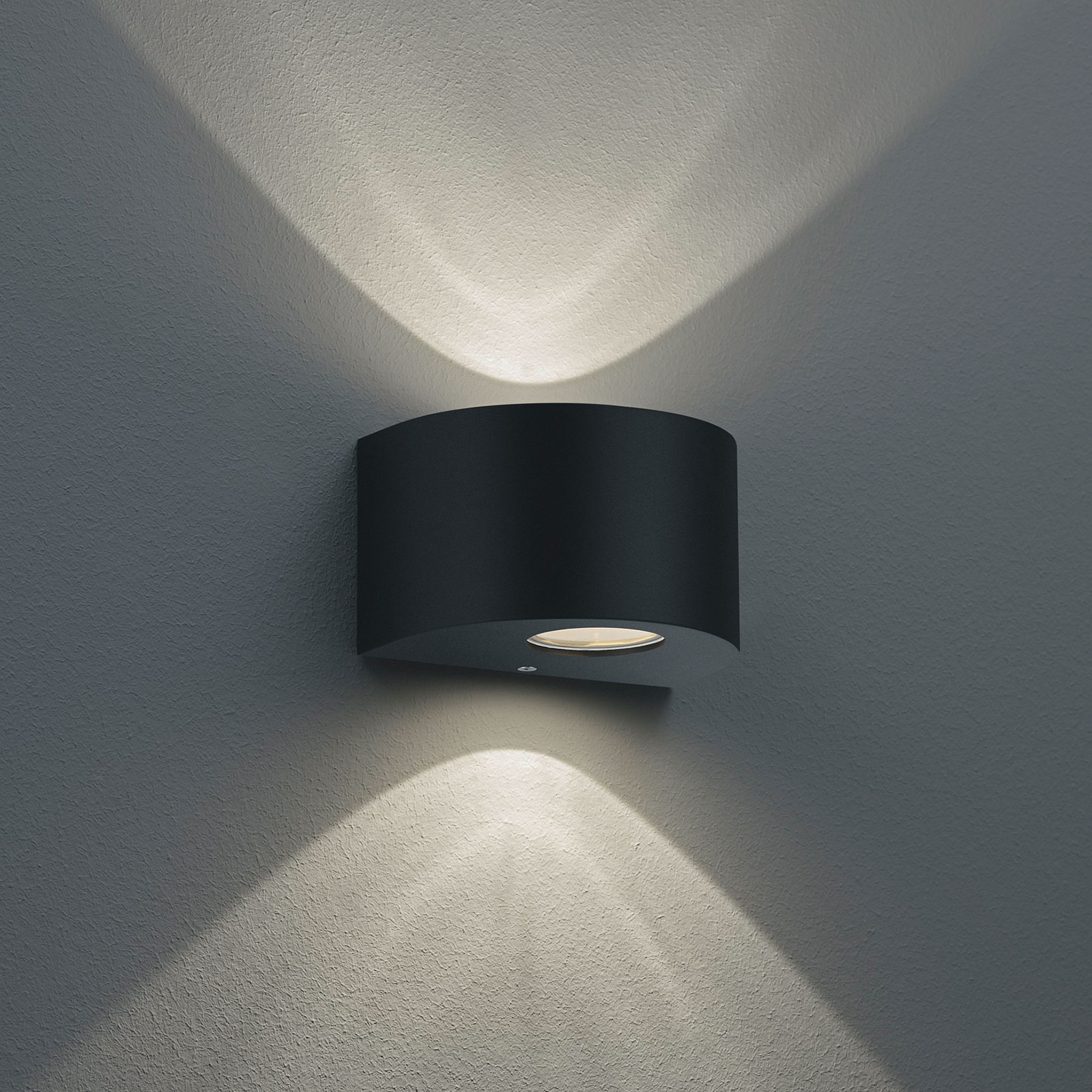 LED-Außenleuchte - schwarz - 2-flammig