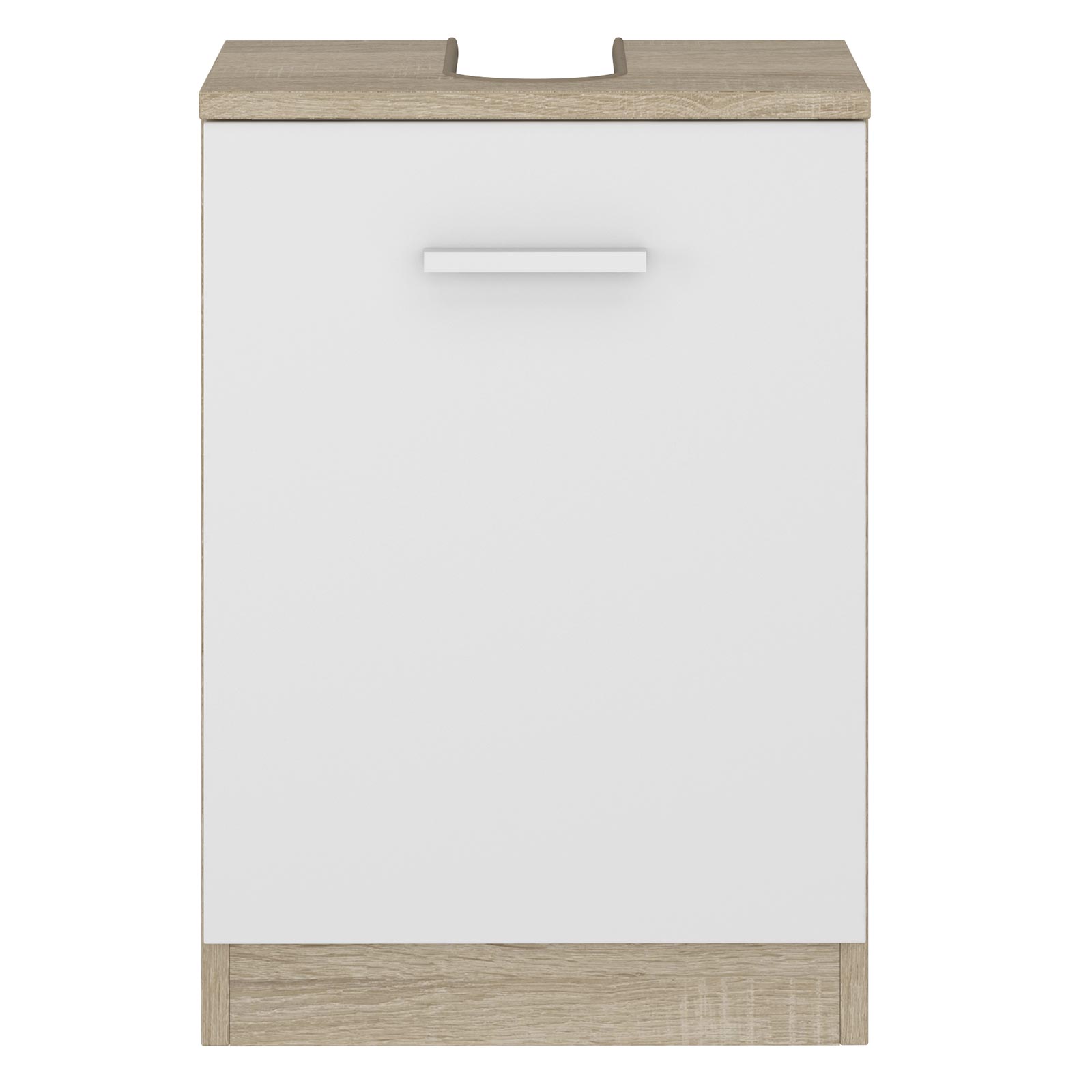 Waschbeckenunterschrank - weiß - Sonoma Eiche - 38 cm breit