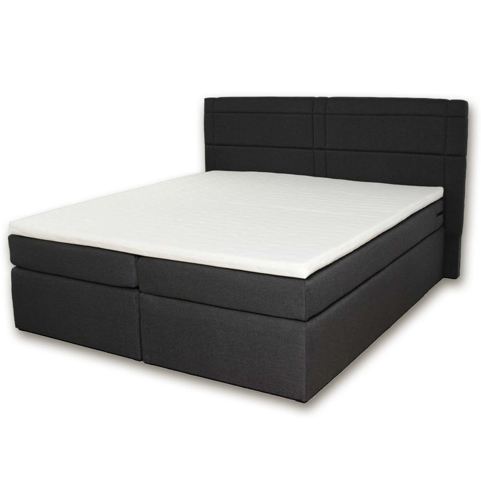 Boxspringbett - schwarz - H3 - 180x200 cm