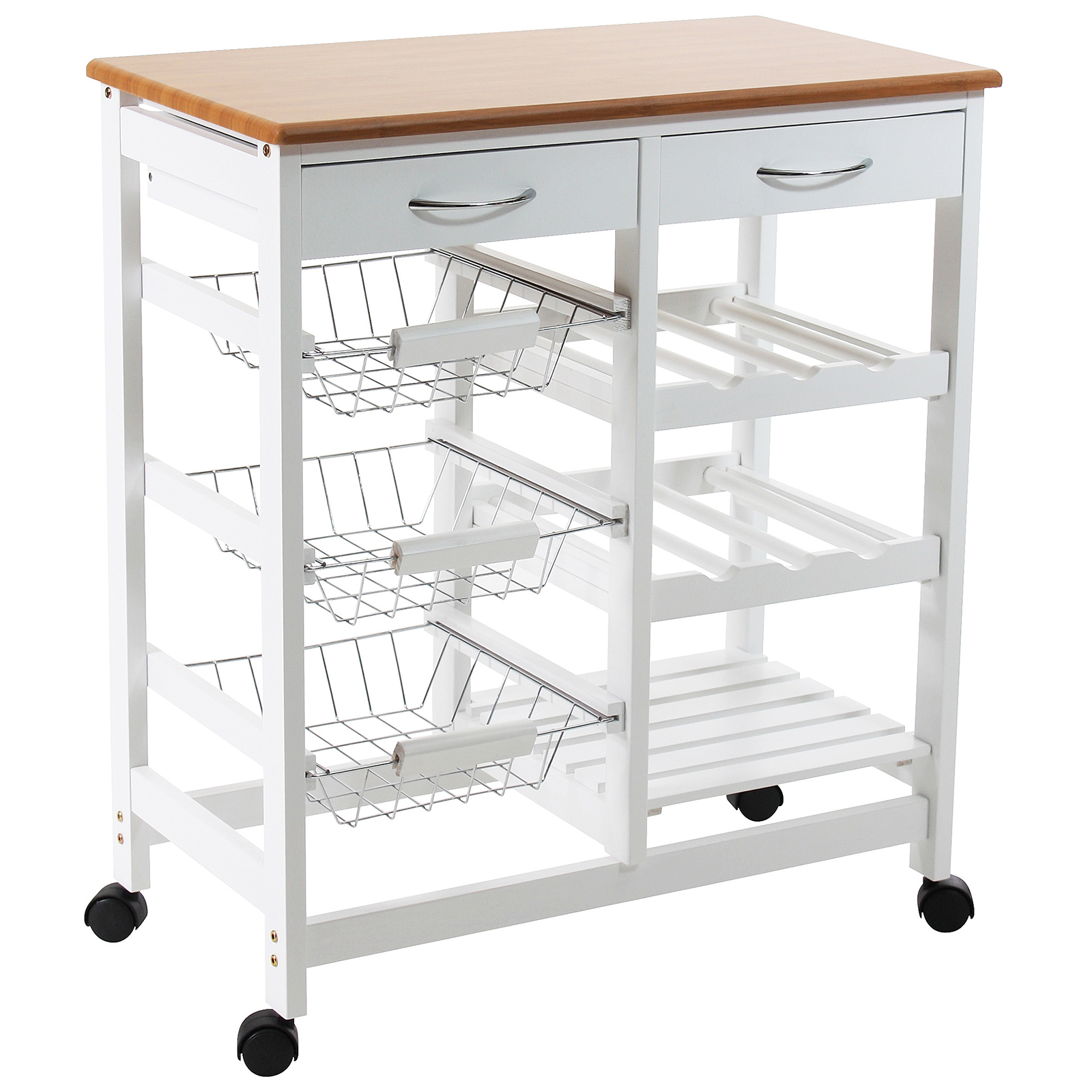 Küchenwagen - Kiefer massiv - weiß | Online bei ROLLER kaufen