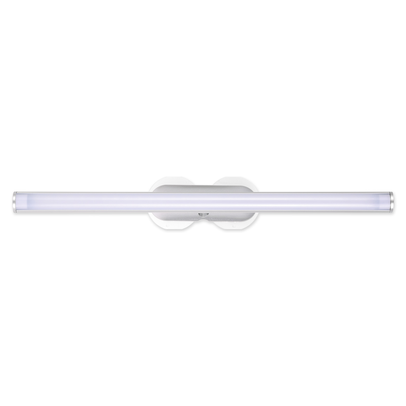 LED-Kosmetikleuchte - weiß-silber - mit Kugelkopf - 30 cm lang