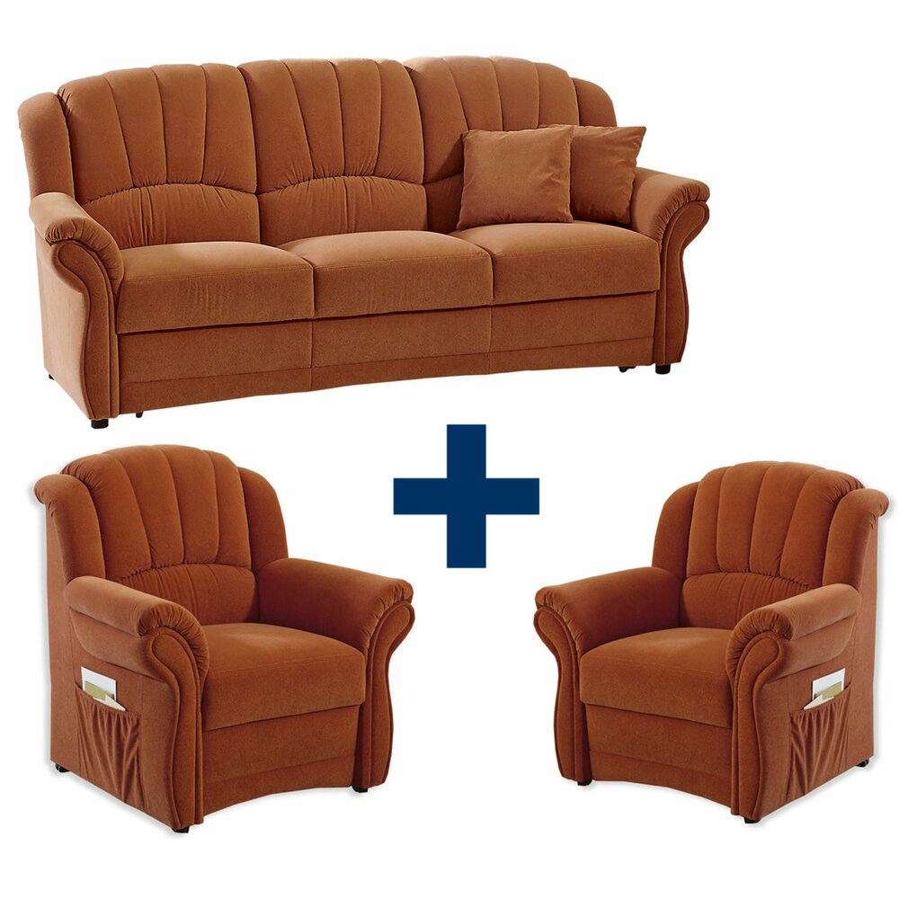 PolsterSet IN FEELING 2 Sessel und 3Sitzer Sofa terra Online