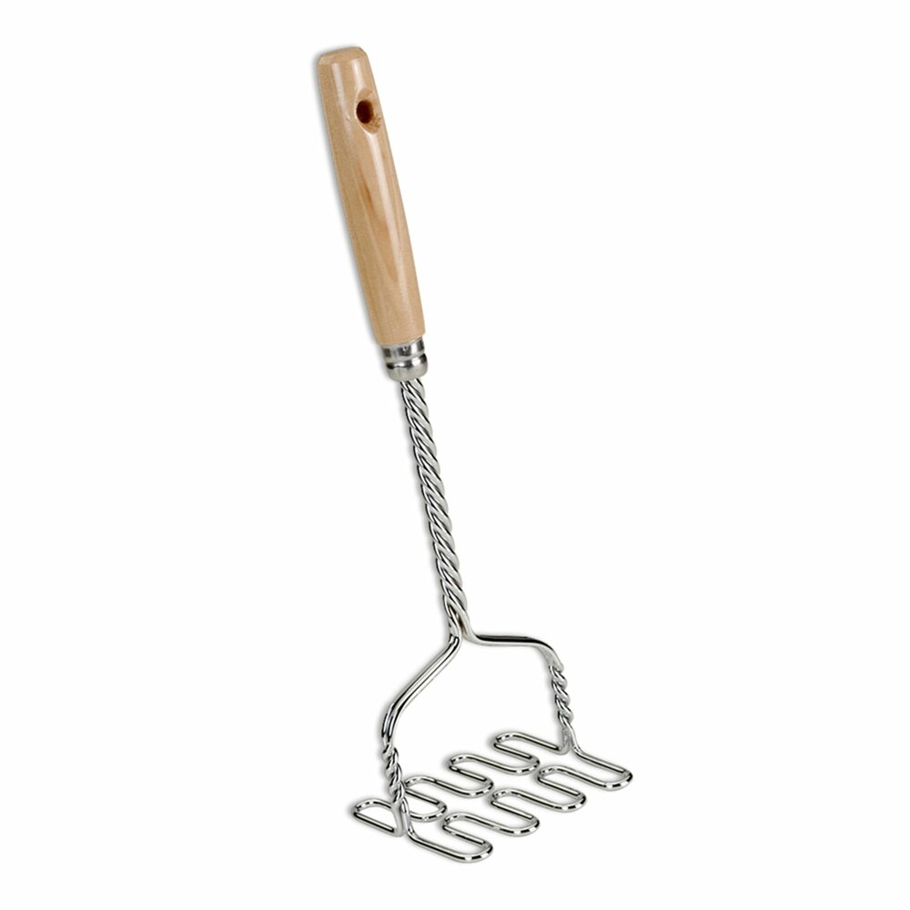Kartoffelstampfer - Holzgriff - verchromt - 32 cm | Küchenhelfer ...