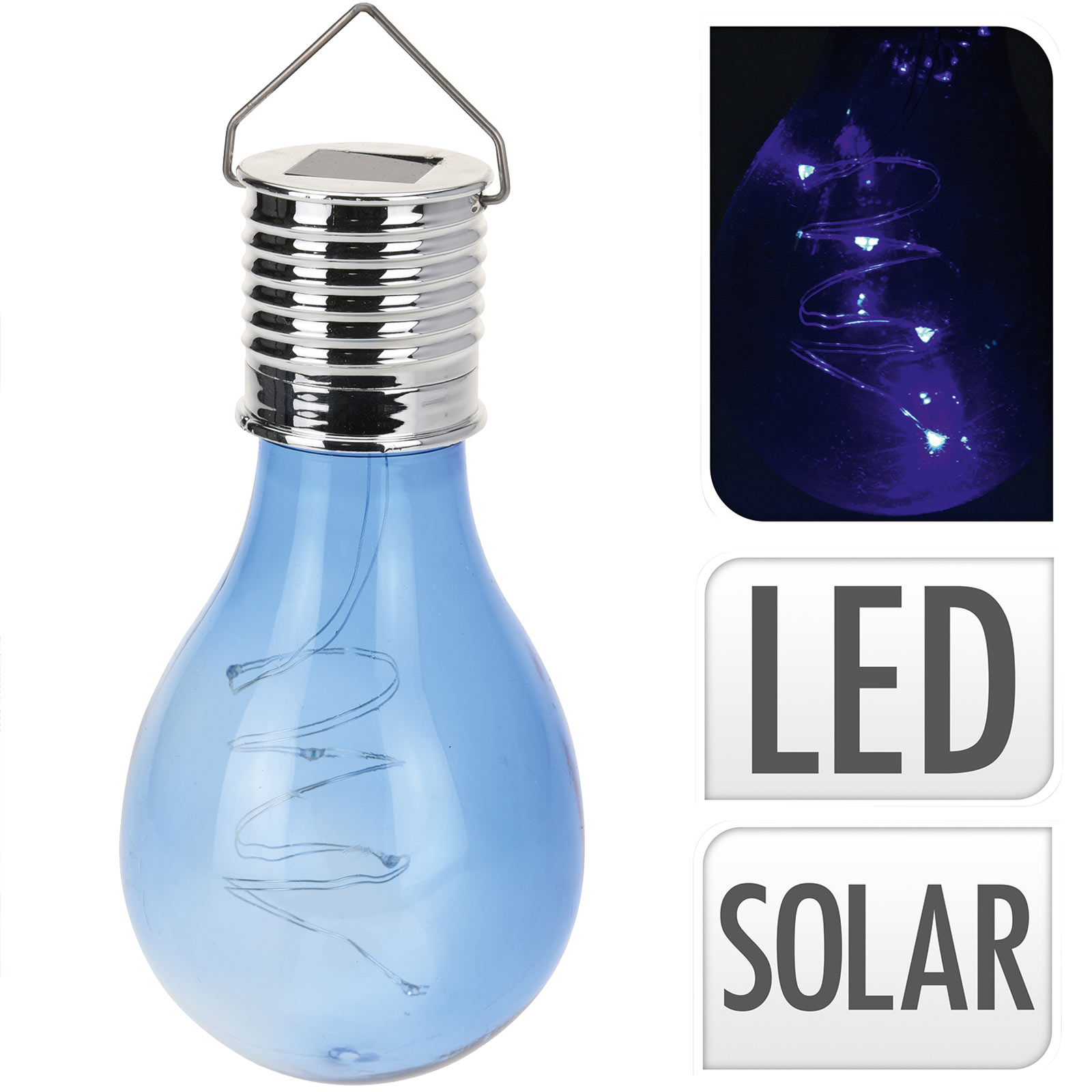 LED-Solarlampe - sortiert - 14,5 cm hoch