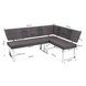 Eckbank - schwarz-grau - 187x141 cm