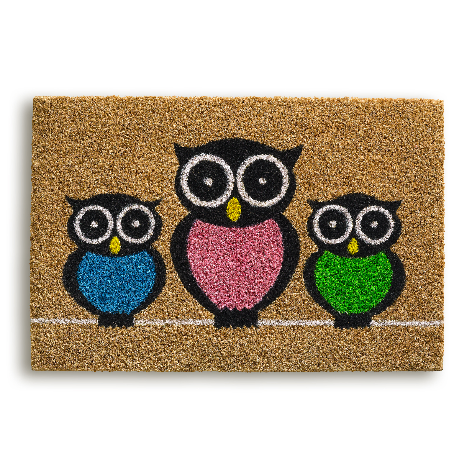 Kokos-Fußmatte - beige - Eulen - 40x60 cm | Online bei ROLLER kaufen