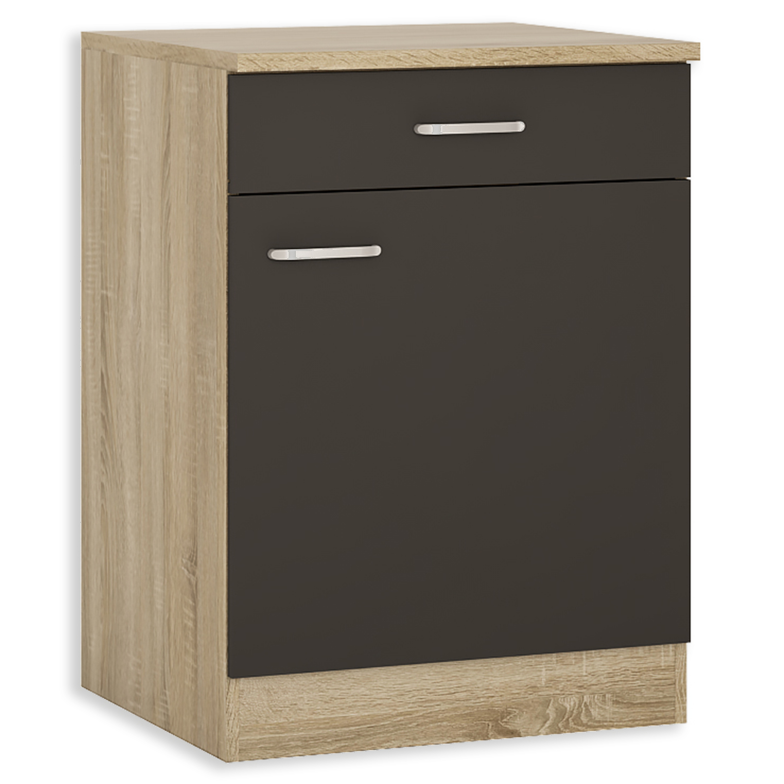 Unterschrank - anthrazit-Sonoma Eiche - 60 cm breit