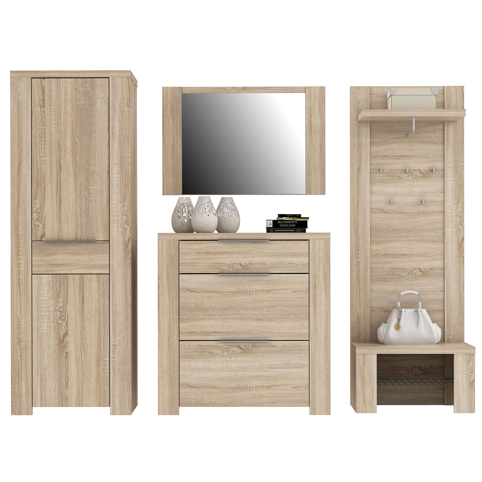 Garderobenpaneel - Sonoma Eiche - 70 cm breit