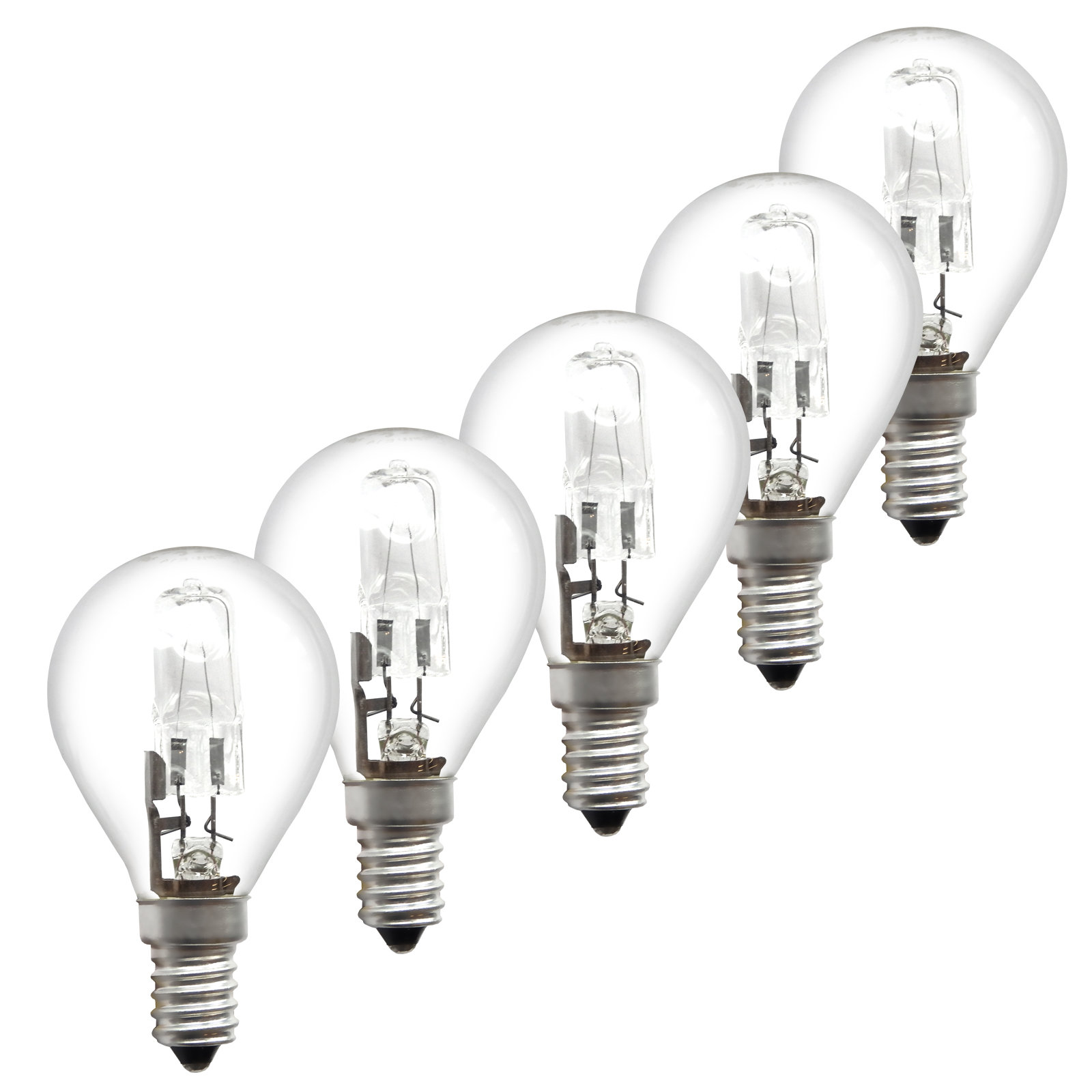 5er-Set Halogen-Leuchtmittel - E14 - 28 Watt