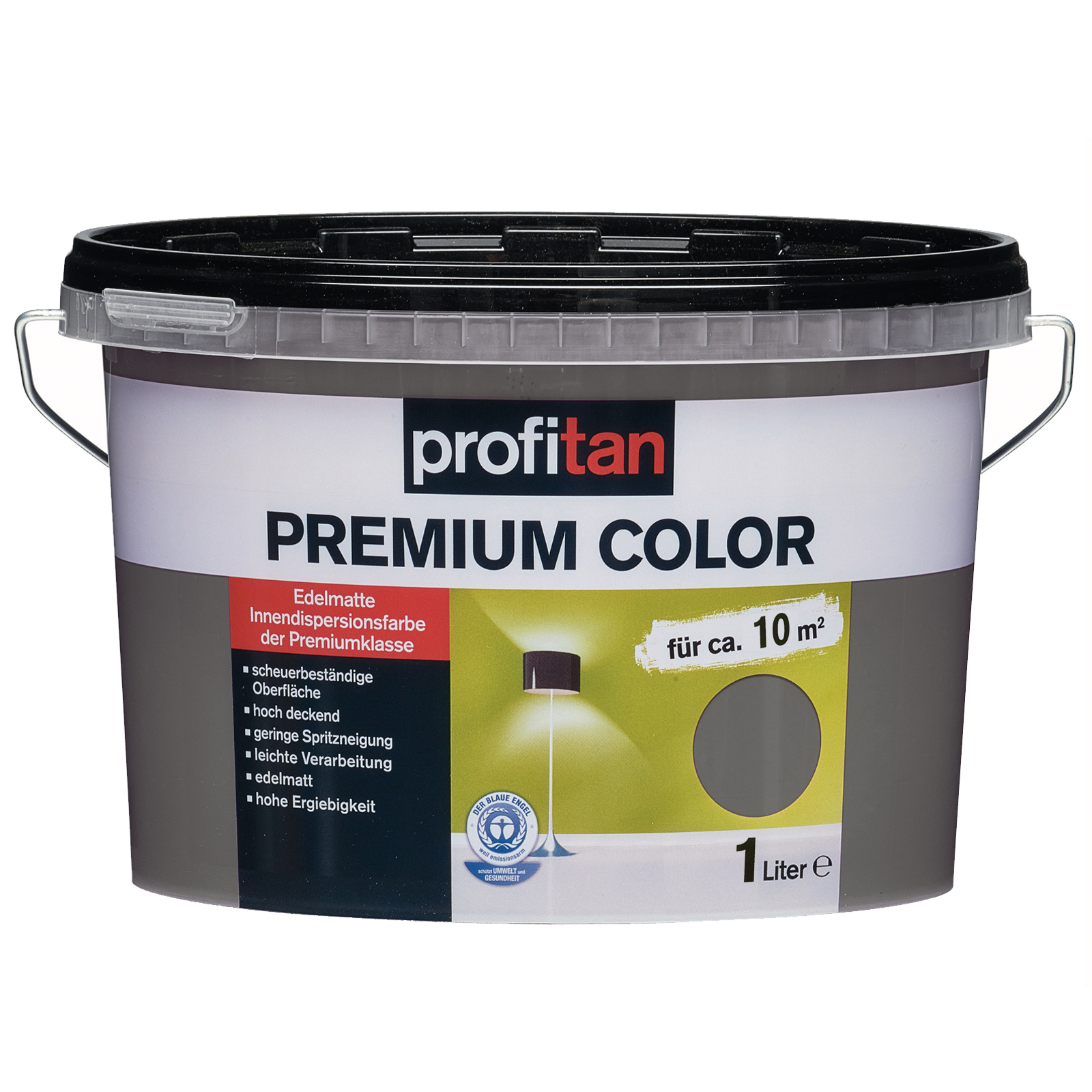 profitan Wandfarbe Premium Color - graphit grey edelmatt - 1 Liter