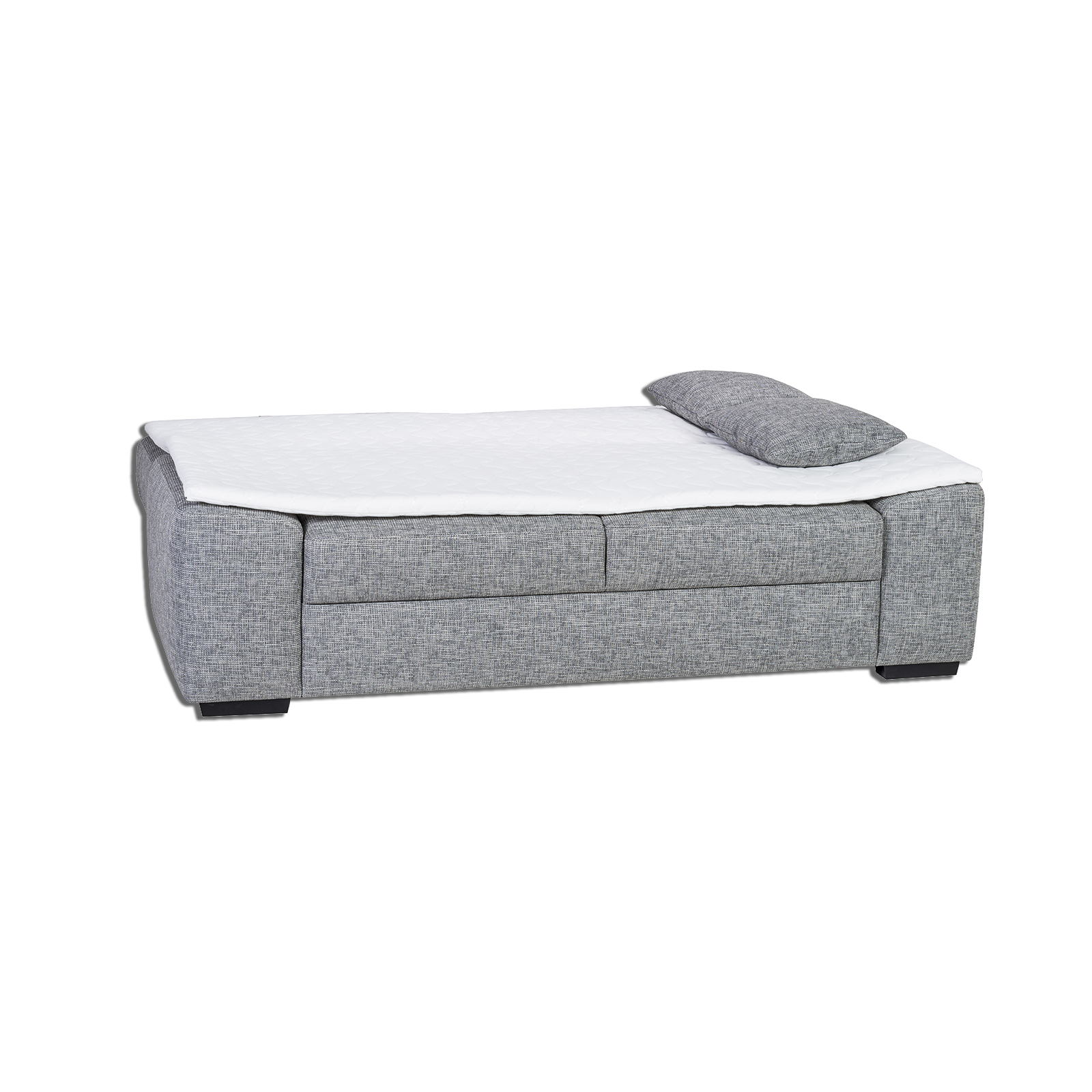 Schlafsofa - grau - inklusive Kissen
