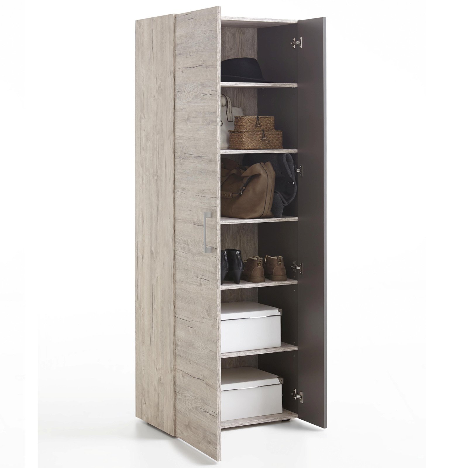 seitenschrank - sandeiche-lava - 60 cm breit