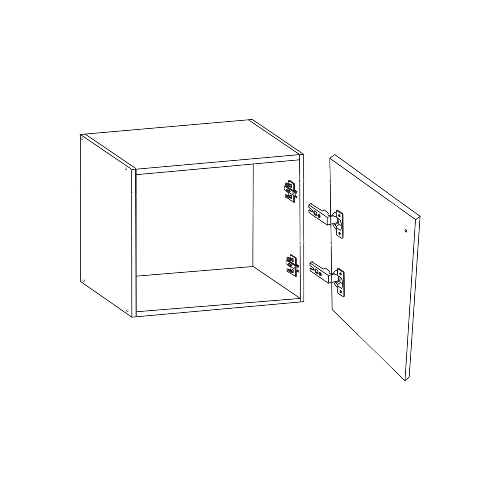 Hängeschrank - Beton - 50 cm