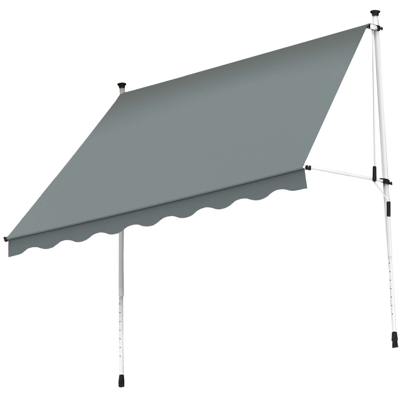 Klemm-Markise - anthrazit - 195x120 cm