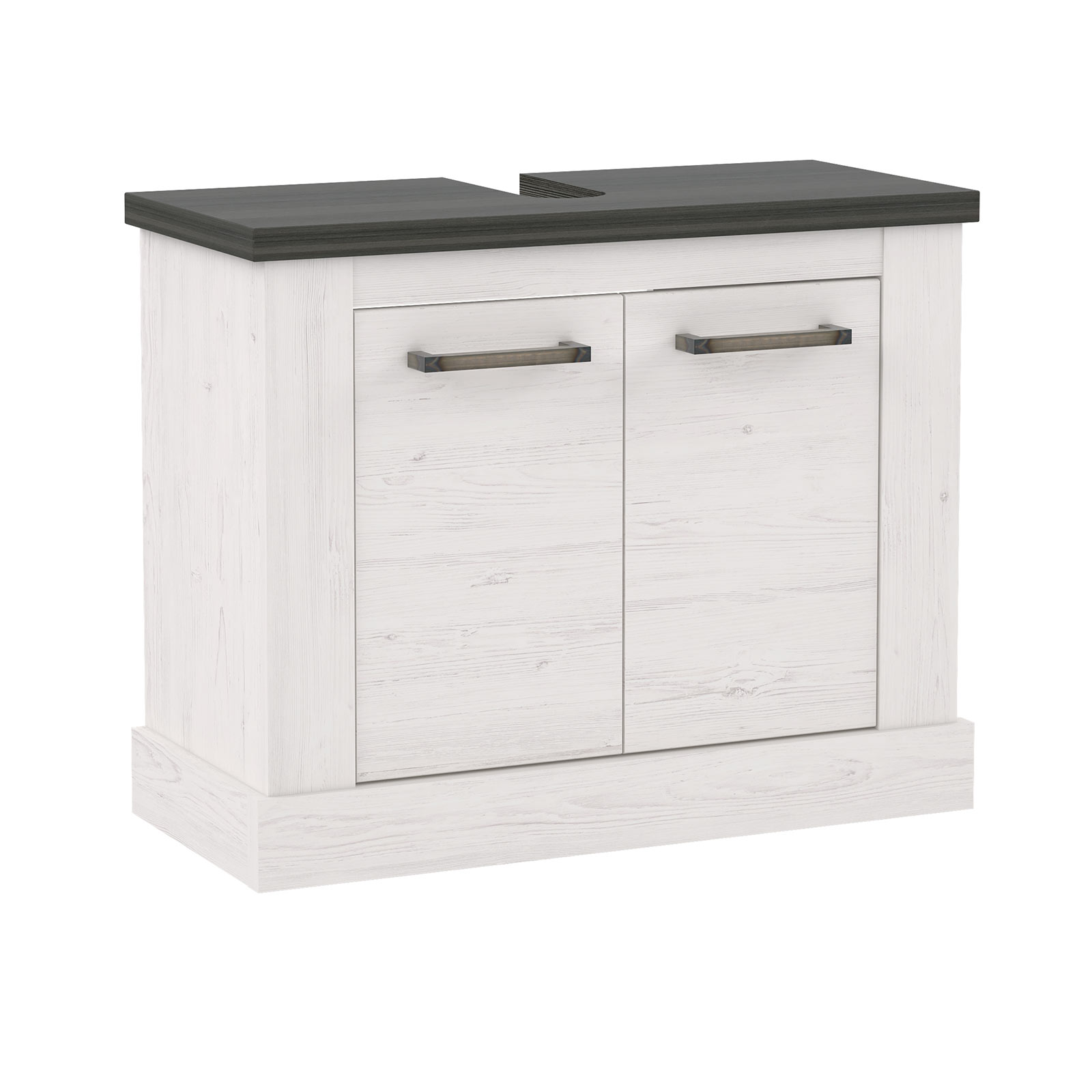 Waschbeckenunterschrank - Pinie weiß - 79 cm breit