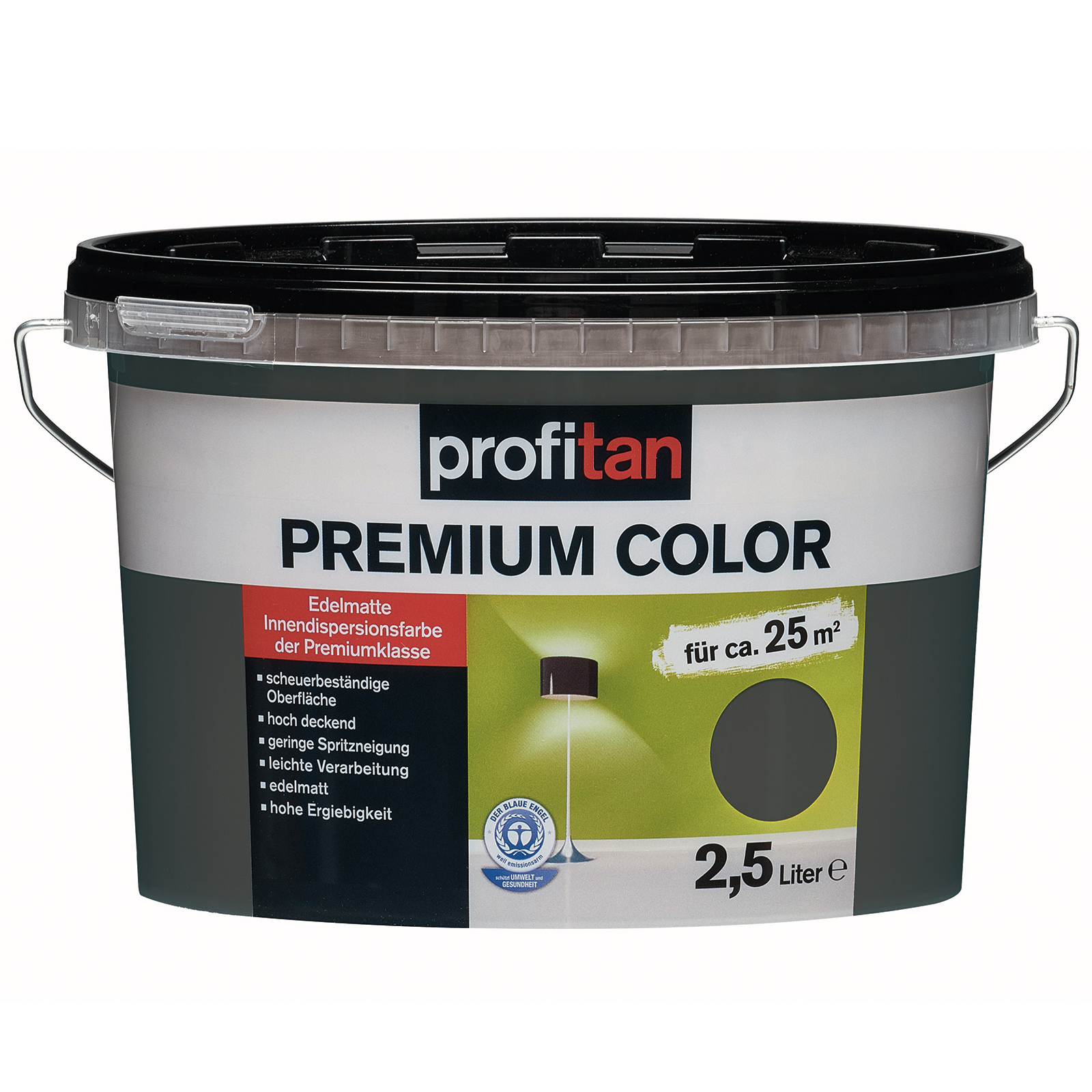profitan Wandfarbe Premium Color - graphit grey edelmatt - 2,5 Liter