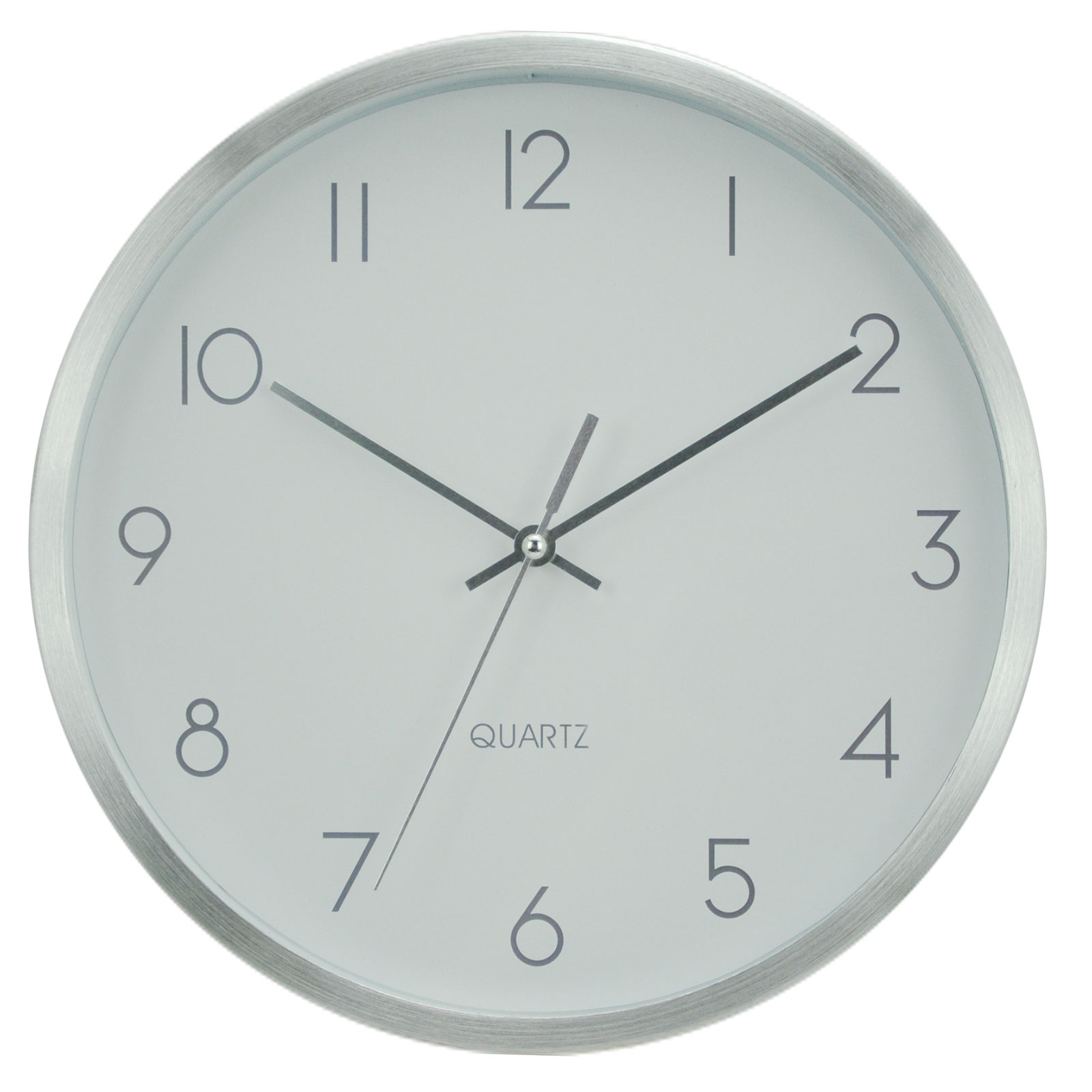 Wanduhr - Rahmen silber - sortiert - Ø 25 cm