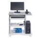 Computertisch - Betonoptik - weiß - 80 cm breit
