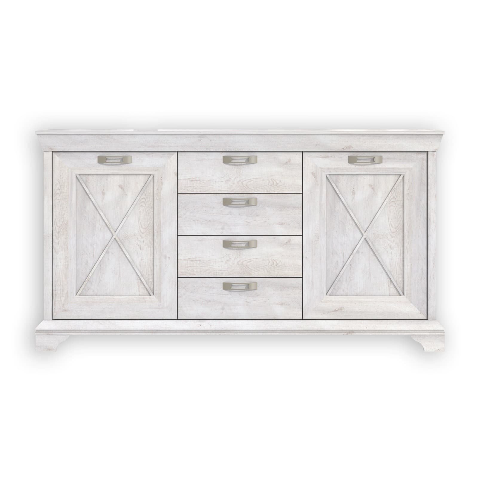 Sideboard KASHMIR Pinie weiß 178 cm breit