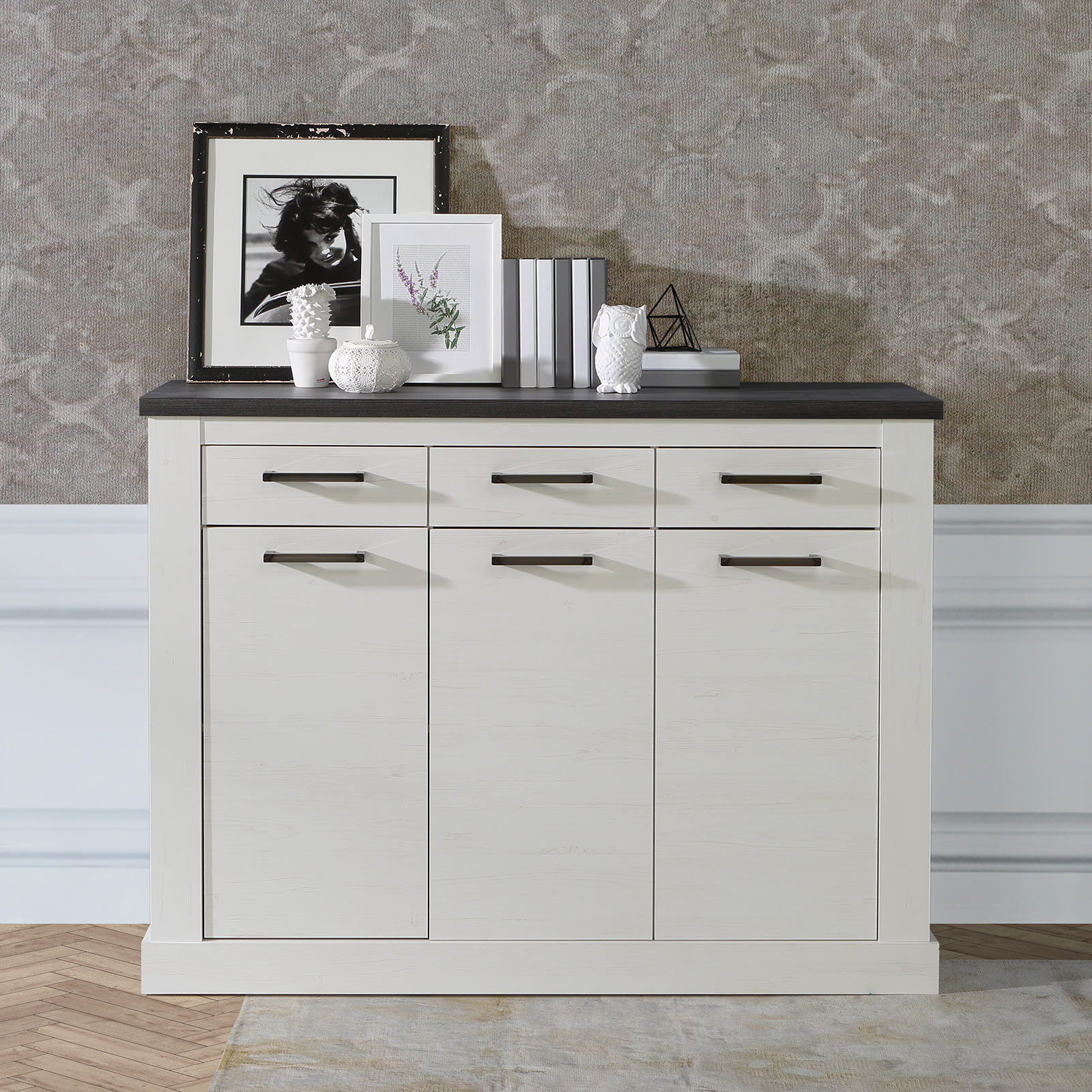 Kommode Pinie weißTouchwood 140 cm Online bei