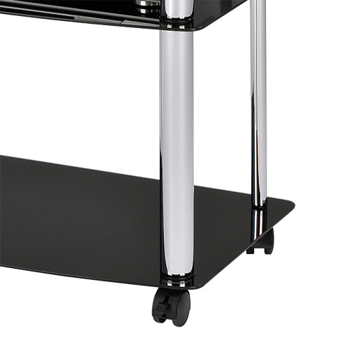 HiFi-Regal - chrom-schwarz- 60 cm breit