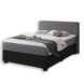 Boxspringbett - schwarz-hellgrau - H2 - 140x200 cm