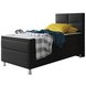 Boxspringbett MIAMI - schwarz - mit Bettkasten - H3 - 90x200 cm
