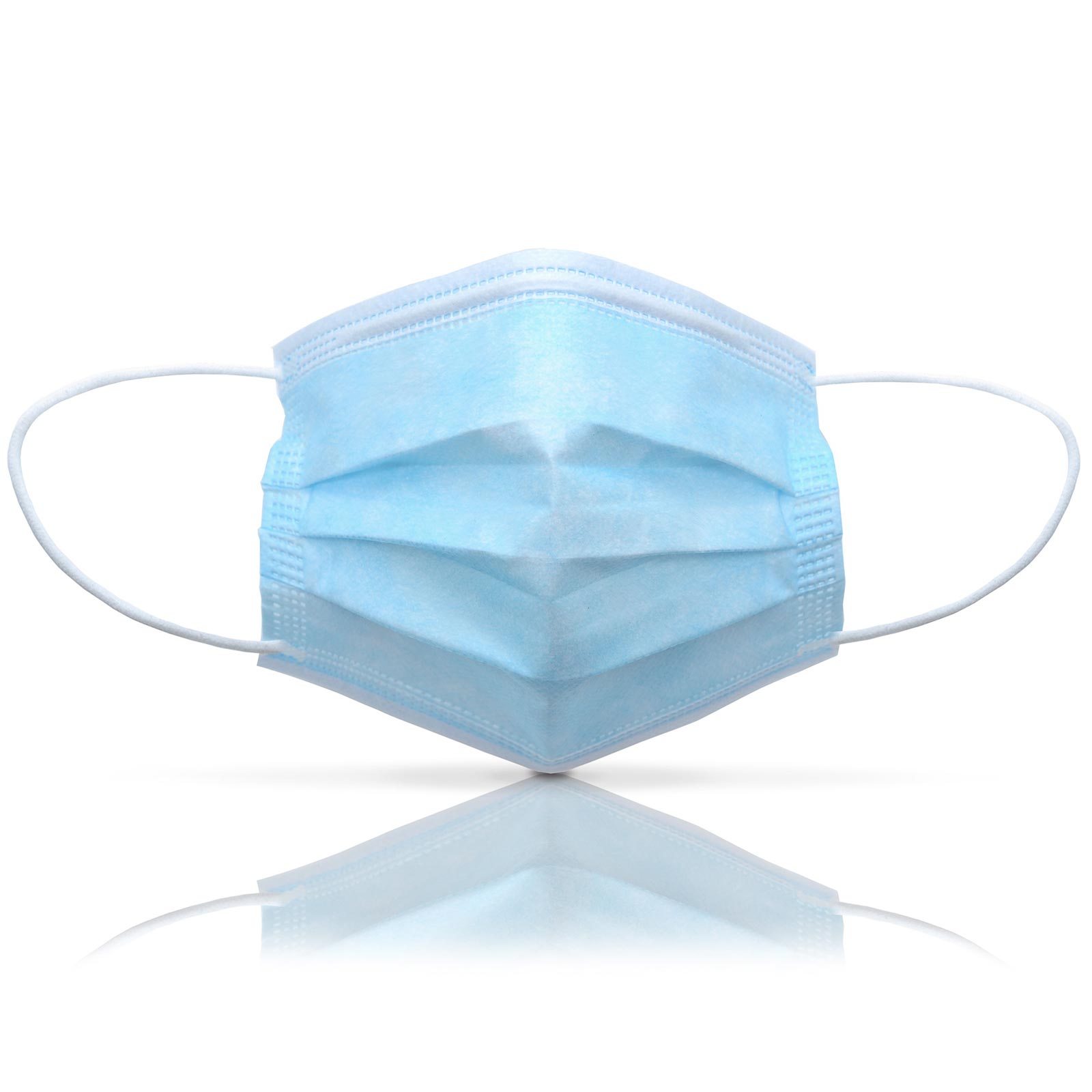 50er-Pack Mund-Nasen-Masken - blau - Einweg