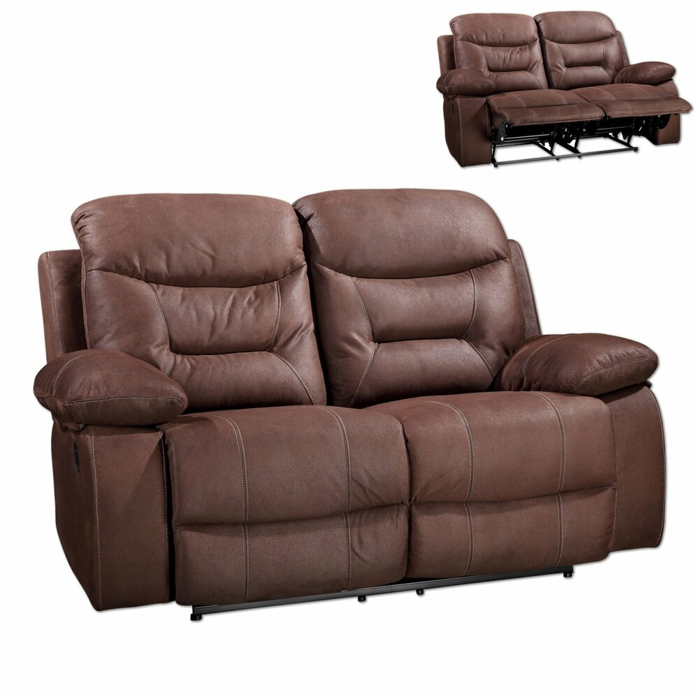 2Sitzer Sofa dunkelbraun mit Relaxfunktion Online bei ROLLER kaufen