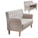 Tischsofa - creme - Microfaser