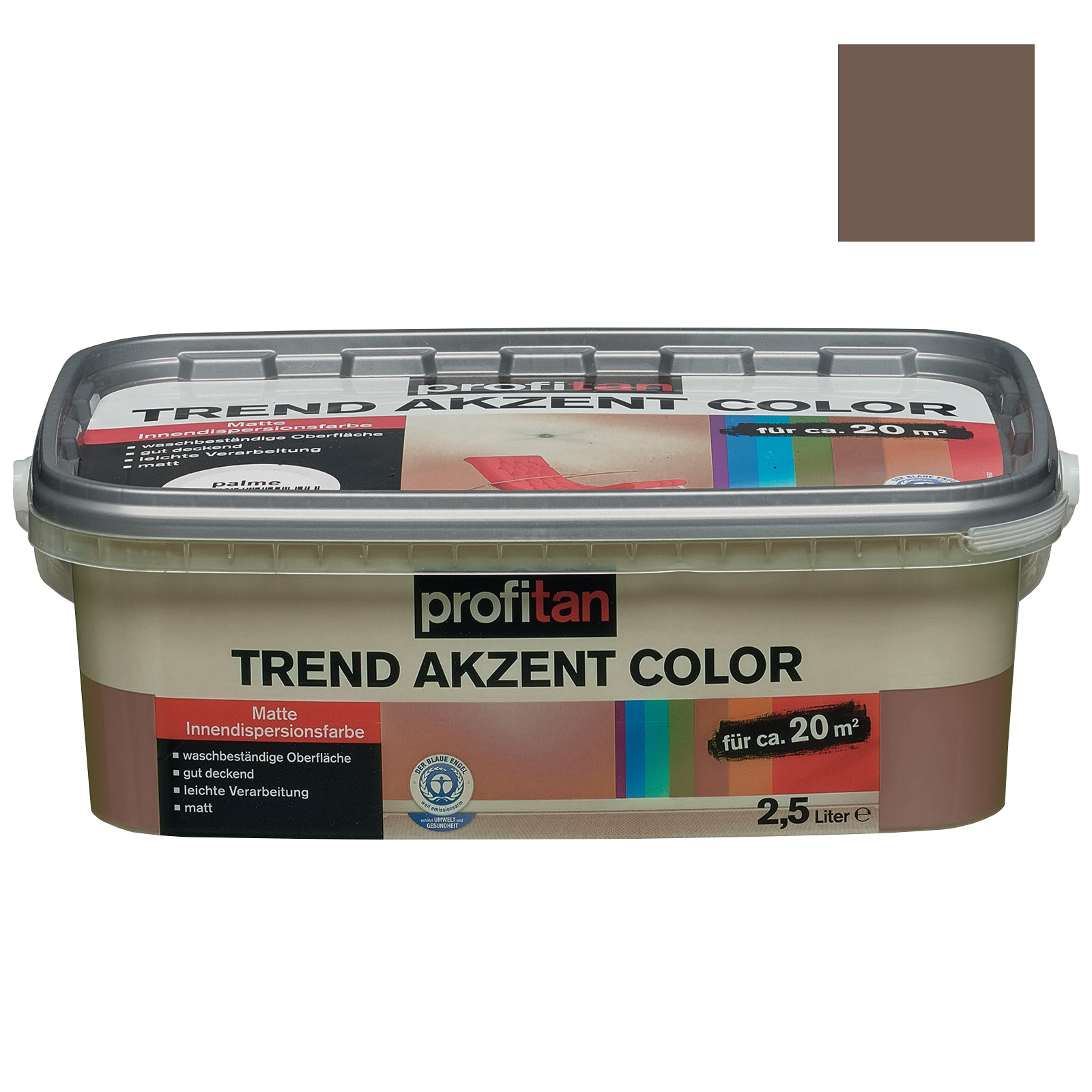 profitan Wandfarbe Trend Akzent Color - kakaobaum matt - 2,5 Liter