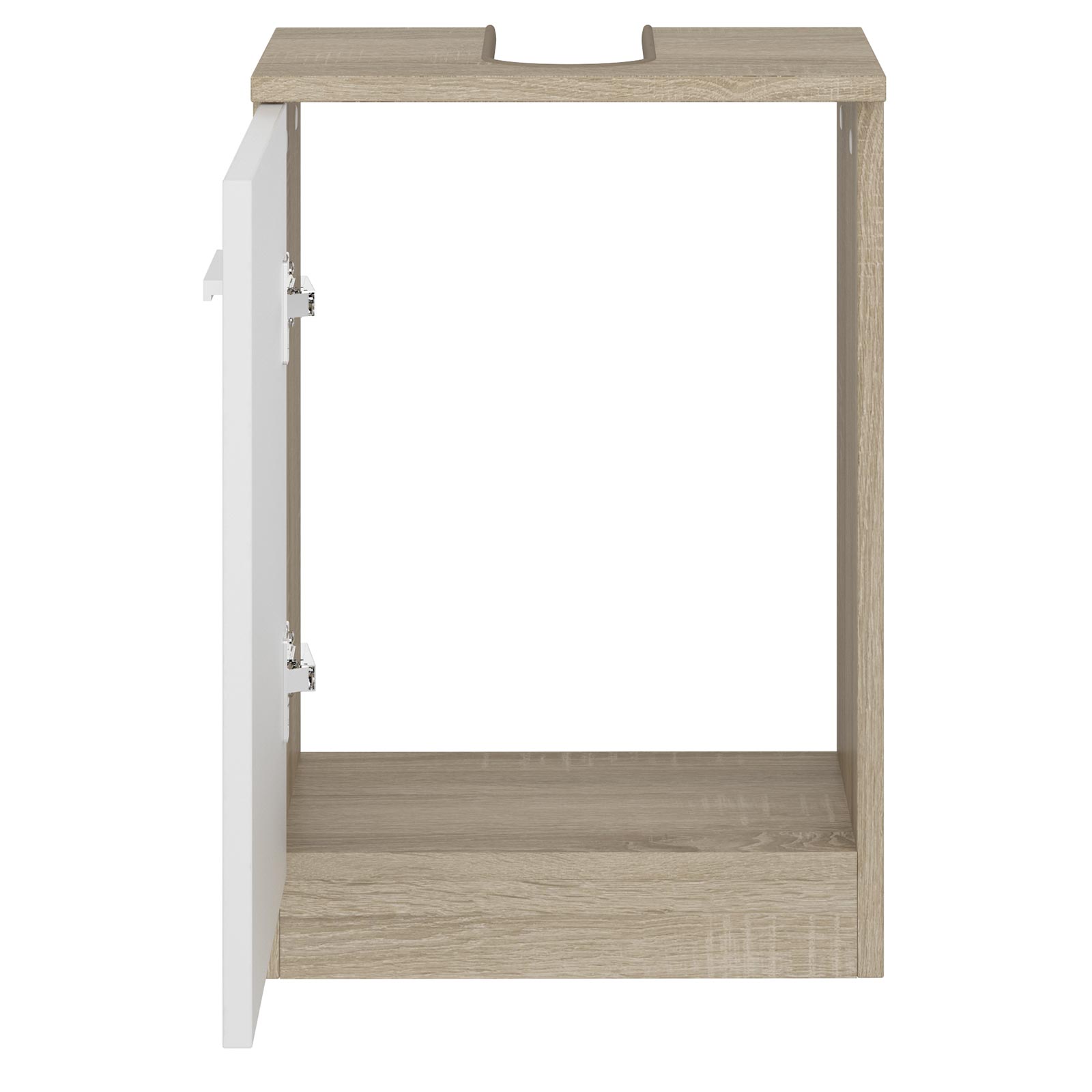 Waschbeckenunterschrank - weiß - Sonoma Eiche - 38 cm breit