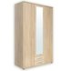 Kleiderschrank - Sonoma Eiche - eckiger Spiegel - 120 cm