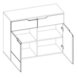 Kommode - weiß - 2 Schubkästen - 100 cm breit
