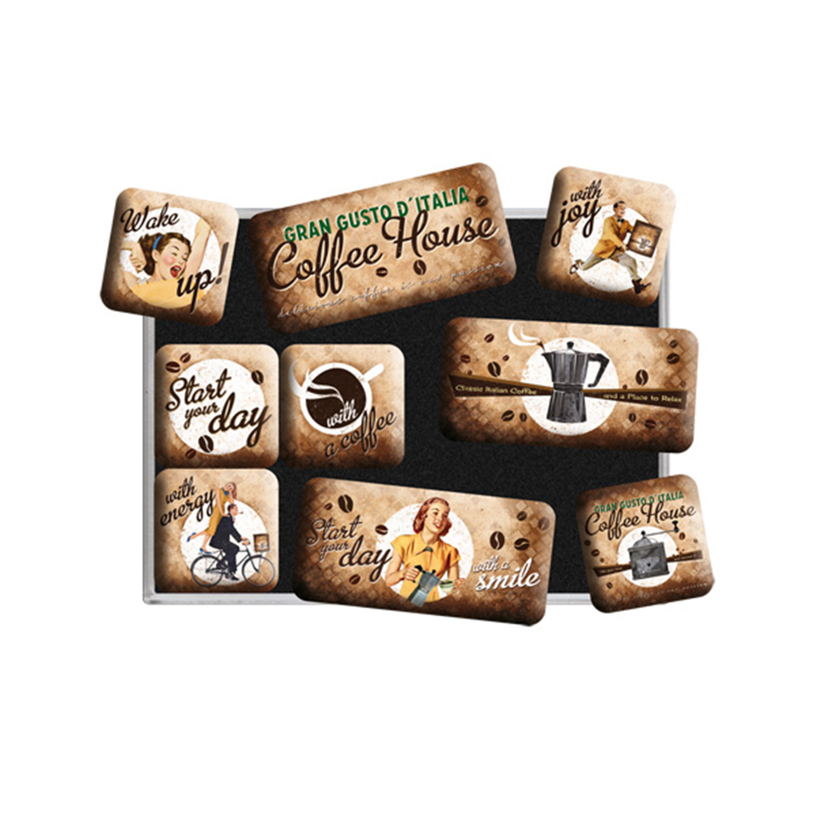Kühlschrank-Magnete - Kaffee - 9-teilig