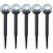 5er-Set Solar-LED-Erdspieß - schwarz-klar