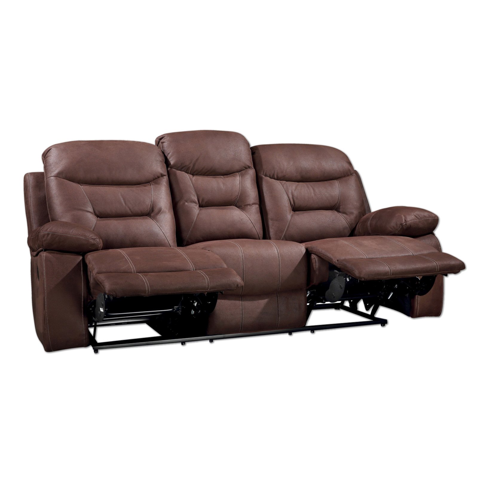 3-sitzer-sofa - dunkelbraun - relaxfunktion