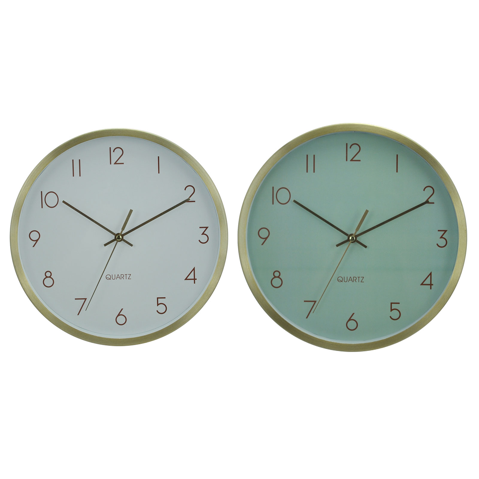 Wanduhr - Rahmen gold - sortiert - Ø 25 cm