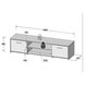 Lowboard - Beton-Optik-weiß - 160 cm breit