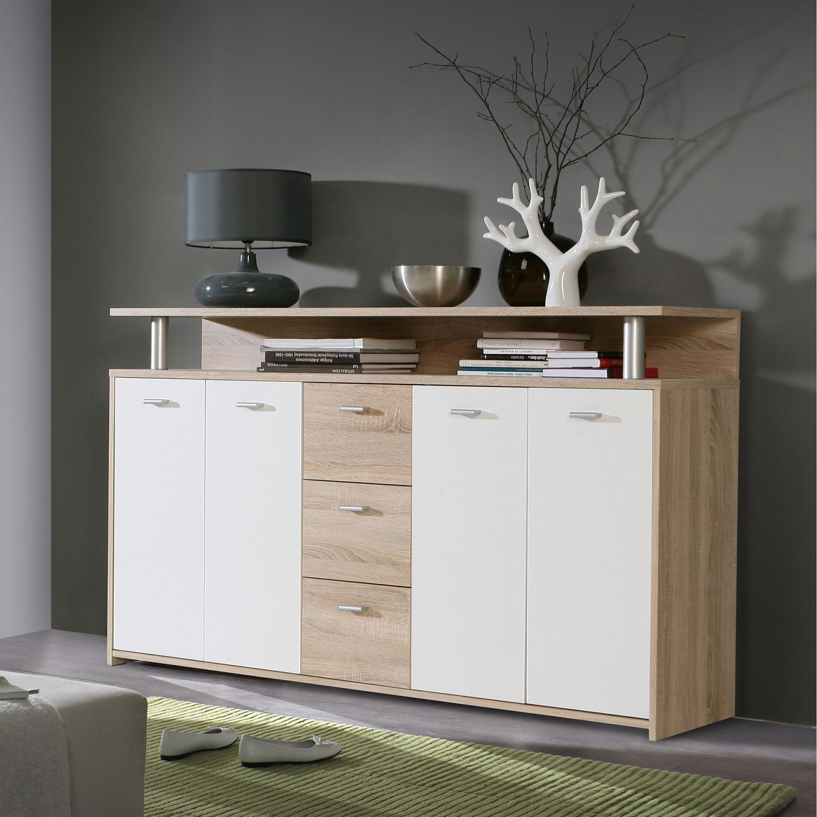 Sideboard Sonoma Eicheweiß 152 cm Online bei ROLLER