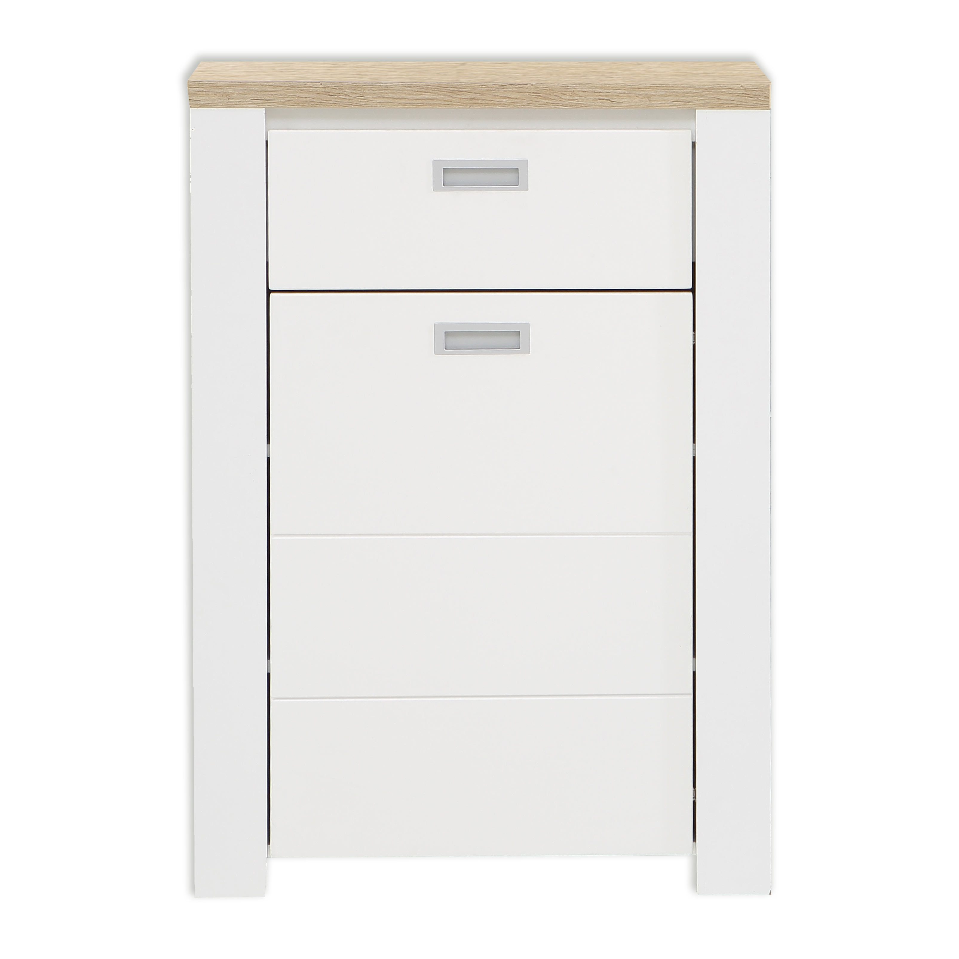 Schuhkommode - weiß-Eiche Bianco - 68 cm breit