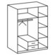 Drehtürenschrank - weiß-Sonoma Eiche - 135 cm breit