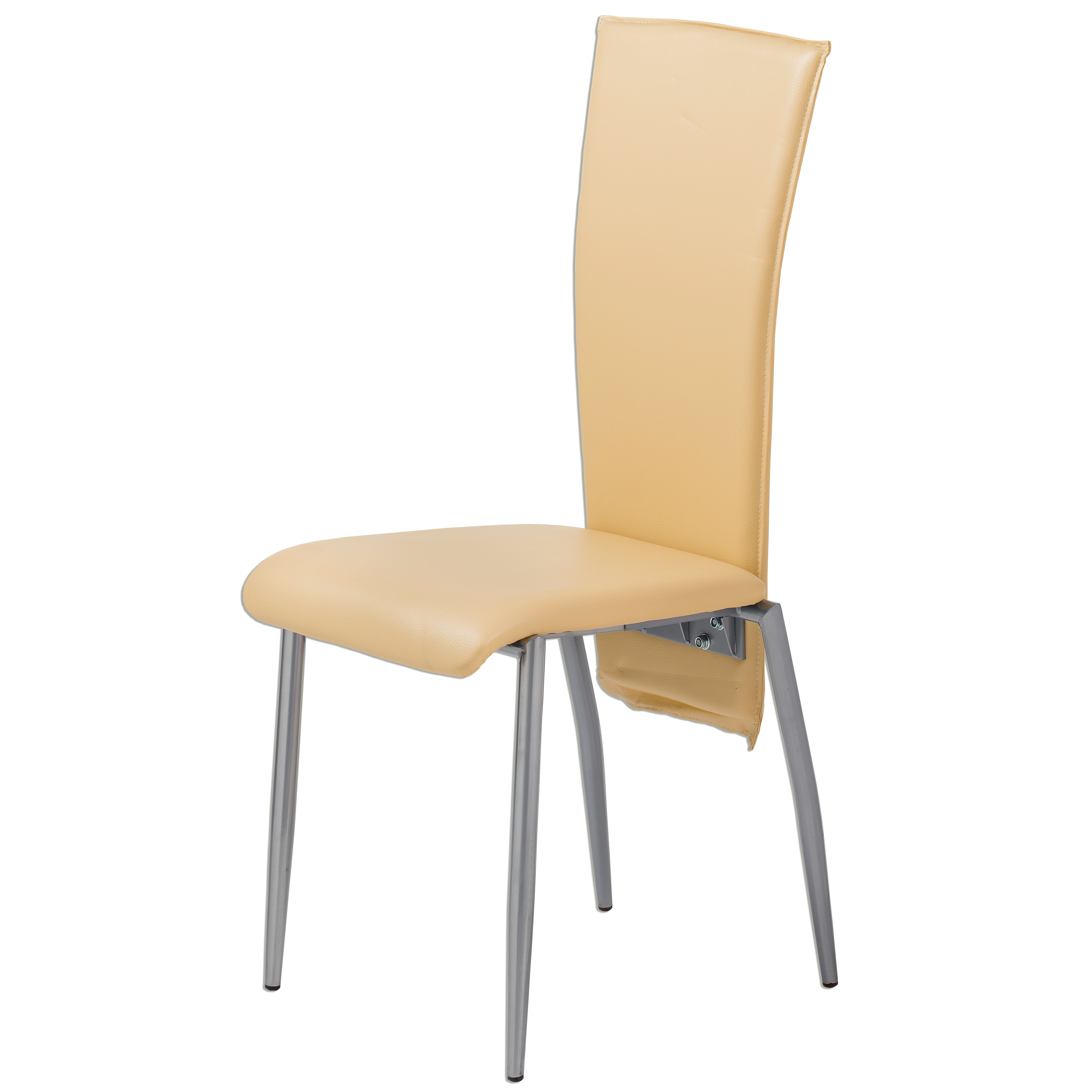 Polsterstuhl - creme - Kunstleder