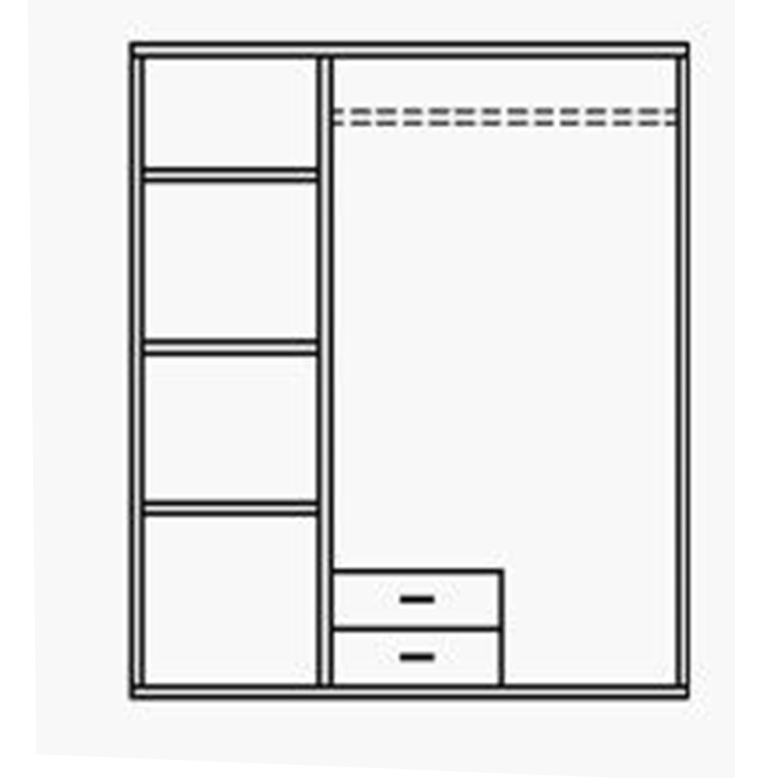 Drehtürenschrank - Sonoma Eiche - 3-türig - 120 cm breit