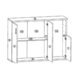 Kommode - weiß-Beton-Optik - 120x82 cm