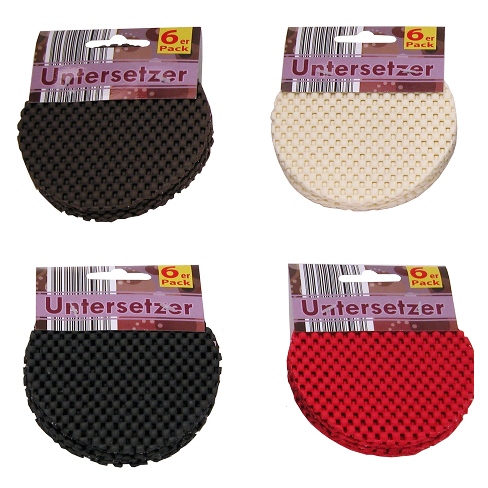 6er Pack Glas Untersetzer Verschiedene Farben Online Bei Roller Kaufen